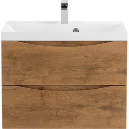 Тумба подвесная с раковиной BelBagno MARINO-600-2C-SO-RN-P 60 см, Rovere Nature - фото 
