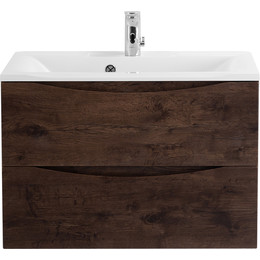 Тумба подвесная с раковиной BelBagno MARINO-650-2C-SO-RW-P 65 см, Rovere Moro - фото 