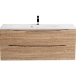 Тумба подвесная с раковиной BelBagno MARINO-1200-2C-SO-WO-P 120 см, Rovere Bianco - фото 