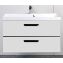 Тумба подвесная с раковиной BelBagno AURORA-900-2C-SO-BO 90 см, Bianco Opaco, Цвет фасада: Bianco Opaco - фото 