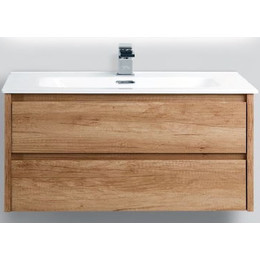 Тумба подвесная с раковиной BelBagno KRAFT-1000-2C-SO-RNN 100 см, Rovere Nebrasca Nature - фото 
