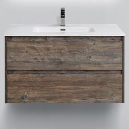 Тумба подвесная с раковиной BelBagno KRAFT-800-2C-SO-PP 80 см, Pino Pasadena - фото 