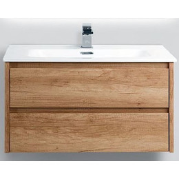 Тумба подвесная с раковиной BelBagno KRAFT-900-2C-SO-RNN 90 см, Rovere Nebrasca Nature - фото 
