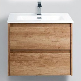 Тумба подвесная с раковиной BelBagno KRAFT 39-600/390-2C-SO-RNN 60 см, Rovere Nebrasca Nature - фото 