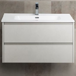 Тумба подвесная с раковиной BelBagno KRAFT 39-800/390-2C-SO-BO 80 см, Bianco Opaco - фото 