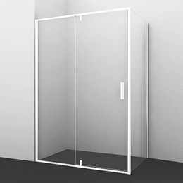 Душевое ограждение WasserKraft Neime 120х100 см 19P10, белый/прозрачное - фото 
