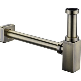 Сифон для умывальника WasserKraft A096, светлая бронза - фото 