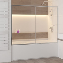 Шторка для ванны RGW SC-42 150 см 04114215-11, хром/прозрачное - фото 