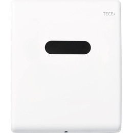 Кнопка смыва с инфракрасным датчиком TECEplanus Urinal 6 V-Batterie 9242354, металлическая, белый матовый - фото 