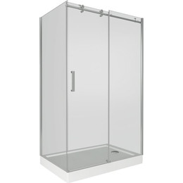 Душевое ограждение Bas Puerta WTW+SP C-CH 130х90 см (стекло 8 мм) хром/прозрачное - фото 