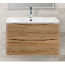 Тумба подвесная с раковиной BelBagno ACQUA-900-2C-SO-RR 90 см, Rovere Rustico, Цвет фасада: Rovere Rustico - фото 