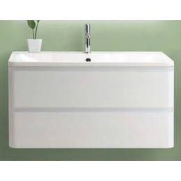 Тумба подвесная с раковиной BelBagno ALBANO-1000-2C-SO-BL 100 см, Bianco Lucido, Цвет фасада: Bianco Lucido - фото 