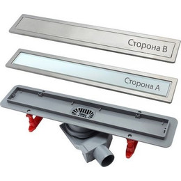 Трап Pestan (BETTOSERB) Confluo Premium White Glass Line 85 см 13000285, нержавеющая сталь/стекло, хром/белый (под плитку), Цвет производителя: хром, белый, Размер трапа: 850 - фото 