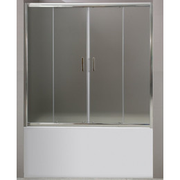 Шторка для ванны BelBagno 150 см UNO-VF-2-150/145-P-Cr, хром/текстурное - фото 