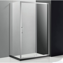 Душевое ограждение Cezares 120х100 см MOLVENO-AH-11-120/100-C-Cr-IV, хром/прозрачное - фото 