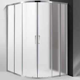 Душевое ограждение Cezares 130х130 см MOLVENO-R-22-100+30-P-Cr, хром/матовое - фото 