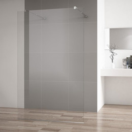 Душевая перегородка Cezares 90 см LIBERTA-L-2-90-C-Cr (телескопические кронштейны, стекло 8 мм) хром/прозрачное - фото 