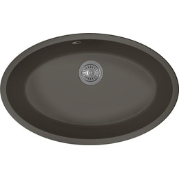 Кухонная мойка Florentina Вега овал 22.430.E0650.302, антрацит, Цвет производителя: чёрный - фото 