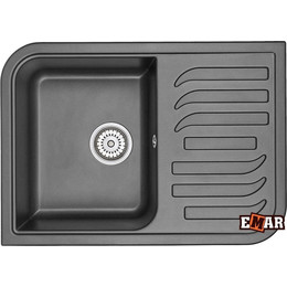 Кухонная мойка Emar EMQ-1695.Q, оникс, Цвет производителя: оникс - фото 