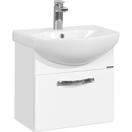 Тумба подвесная с раковиной Акватон Ария 50 см 1A1403K0AA010, белый - фото 