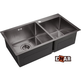 Кухонная мойка Emar EMB-210 1,2 мм, чёрный, Цвет производителя: чёрный - фото 