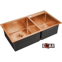 Кухонная мойка Emar EMB-210 1,2 мм, медь, Цвет производителя: медь - фото 
