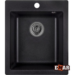 Кухонная мойка Emar EMQ-1415.Q, морион, Цвет производителя: морион - фото 