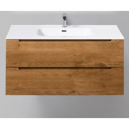 Тумба подвесная с раковиной BelBagno ETNA-1200-2C-SO-RN-P 120 см, Rovere Nature, Цвет фасада: Rovere Nature - фото 