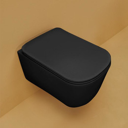 Унитаз подвесной безободковый Kerasan Tribeca 511431, черный матовый - фото 