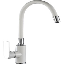 Смеситель для кухни Haiba HB73505-8, хром/белый - фото 