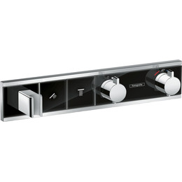 Смеситель для душа с термостатом Hansgrohe RainSelect 15355600, черный/хром - фото 