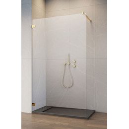 Душевая перегородка Radaway Essenza Pro Gold Walk-in 160х200 см 10103160-09-01, золото/прозрачное - фото 