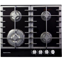 Газовая варочная поверхность Zigmund & Shtain MN 197.61 B (чёрное стекло) - фото 