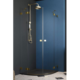 Душевое ограждение Radaway Essenza Pro Gold PDD 90х90 см, золото/прозрачное - фото 