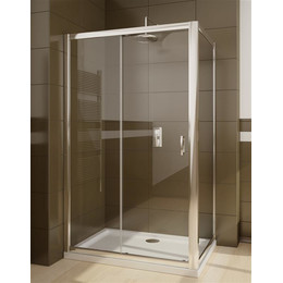 Душевое ограждение Radaway Premium Plus DWJ+S 140х100 см, хром/прозрачное - фото 