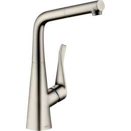 Смеситель для кухни Hansgrohe Metris M71 320 14821800, цвет сталь - фото 