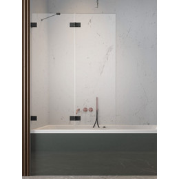Шторка для ванны Radaway Essenza Pro Black PND II 140 см 10102140-54-01L, черный/прозрачное - фото 