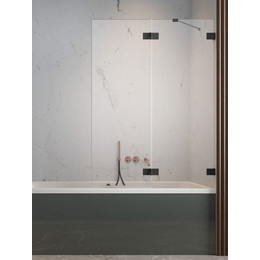 Шторка для ванны Radaway Essenza Pro Black PND II 100 см 10102100-54-01R, черный/прозрачное - фото 
