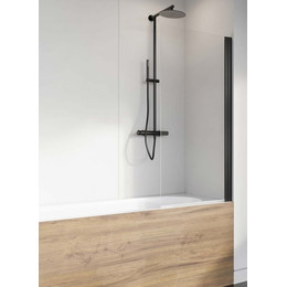 Шторка для ванны Radaway Nes 8 Black PNJ I 60 см 10061060-54-01R (стекло 8 мм), черный/прозрачное - фото 