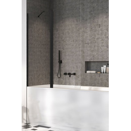 Шторка для ванны Radaway Nes Black PND II 140 см 10009140-54-01L, черный/прозрачное - фото 