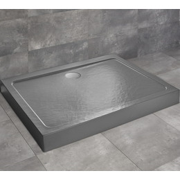 Поддон акриловый Radaway Doros D Compact Stone Anthracite 100х90 см SDRD1090-05-64S, антрацит - фото 