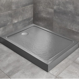 Поддон акриловый Radaway Doros F Compact Stone Anthracite 100х80 см SDRFP1080-05-64S, антрацит - фото 
