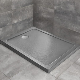 Поддон акриловый Radaway Doros F Stone Anthracite 100х80 см SDRF1080-01-64S, антрацит - фото 