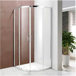 Душевое ограждение Mirsant Round 100x100 см хром/прозрачное - фото 