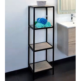 Стеллаж напольный Comforty Мальме 40 см, дуб дымчатый - фото 