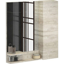 Зеркало-шкаф Comforty Верона 75 см, дуб белый - фото 