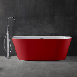 Ванна акриловая Abber AB9216-1.7R 170x80 см, красный - фото 