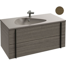 Тумба подвесная с раковиной Jacob Delafon Nouvelle Vague 100 см EB3032-E16, ореховое дерево - фото 