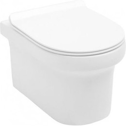 Унитаз подвесной Aquanet Rimless Nova-W BL-101N-WHT 211914 с тонкой крышкой микролифт - фото 