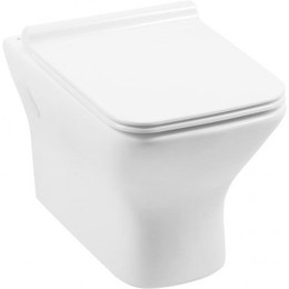 Унитаз подвесной Aquanet Rimless Cube-W CL-12248D 210761 с тонкой крышкой микролифт - фото 